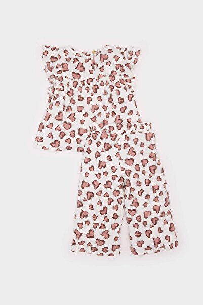 DeFacto Off-White Baby Girl Top and Bottom Set E5440A5/Wt47