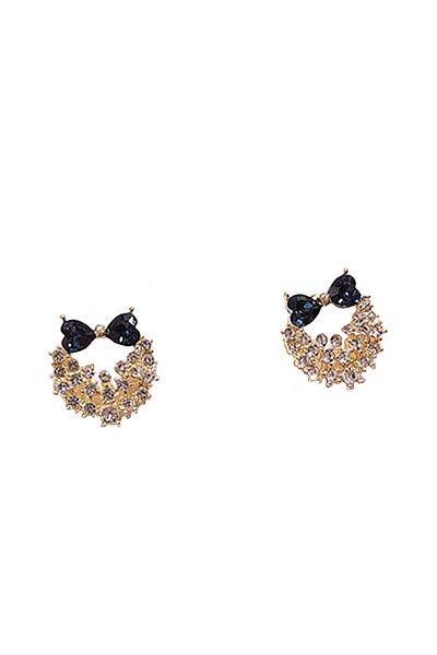 SIC MODA SIC MODA 5133B Earrings with Blue Bow