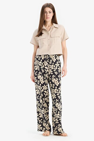 DeFacto Μαύρο Γυναικείο Παντελόνι J8739AZ/BK81