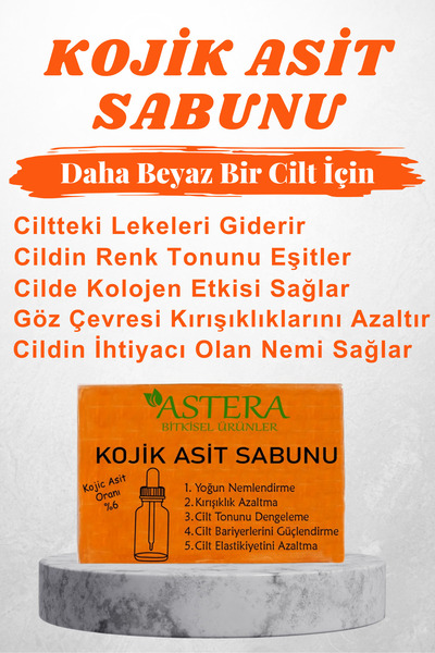 ASTERA Anti-Blemish Whitening Kojic Acid Soap with Kojic Acid Soap, Turmeric and Kojic Acid