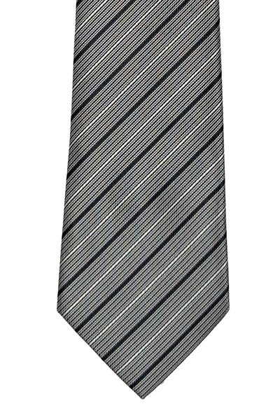 1001 Kravat Gray Striped Classic Tie