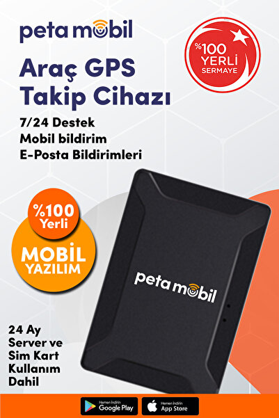 Peta Mobil PT-500 Simkartlı Kablosuz Mıknatıslı Gps Araç Takip CIHAZI|2025 Mo...