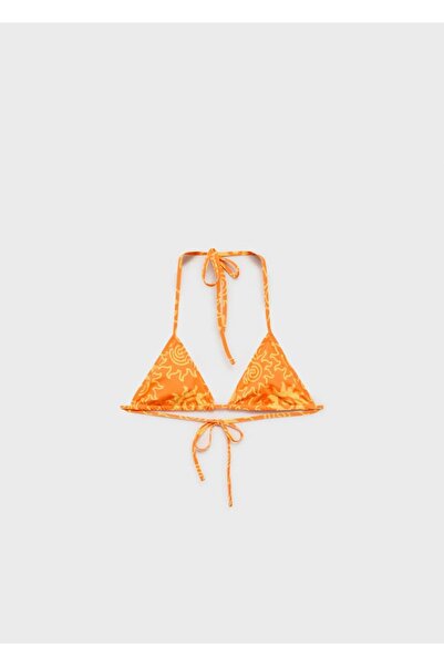 MANGO Woman Desenli bikini üstü