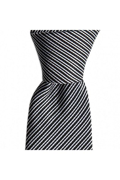 1001 Kravat Black Striped 8 cm Wide Tie