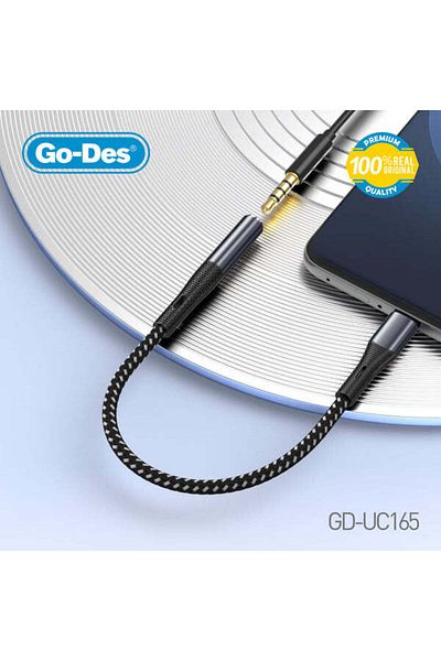 Go-Des Type-C to 3.5mm Audio Cable | Premium Sound | Durable Braided TPE for Smartphones & Laptops