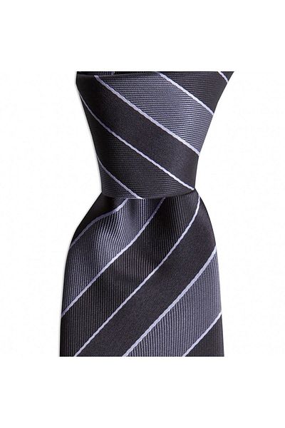 1001 Kravat Gray Striped 8 cm Wide Tie