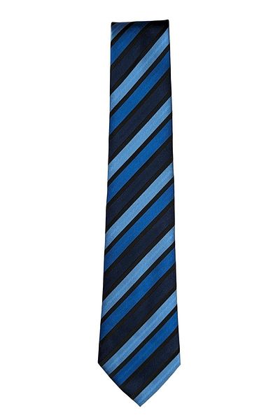 1001 Kravat Blue Thick Striped Tie