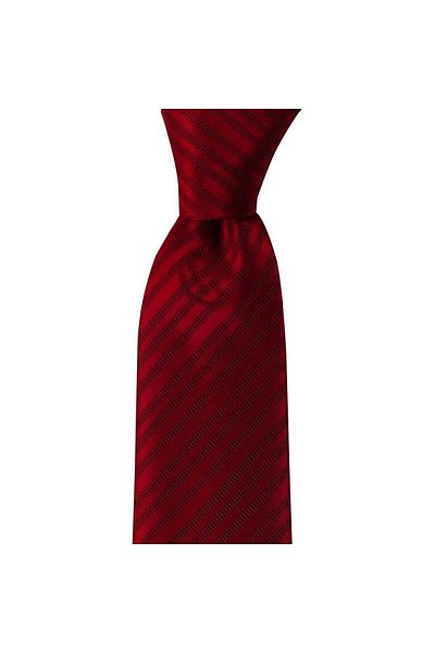 1001 Kravat Red Striped 8 cm Wide Tie