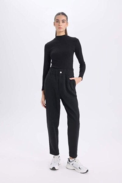 DeFacto Μαύρο Γυναικείο Παντελόνι S2790AZ/BK81