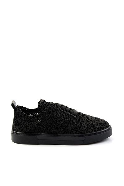 Bambi Black Leather Women's Sneaker K 01331999916
