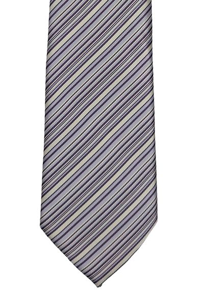 1001 Kravat Lilac Striped Classic Tie