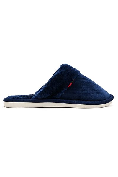 Tmall Men's Slippers, With Fur, Pb2008, Dark Blue