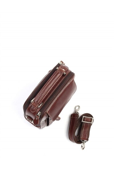 Aka Deri Brown Leather Hand and Shoulder Bag - 305 61