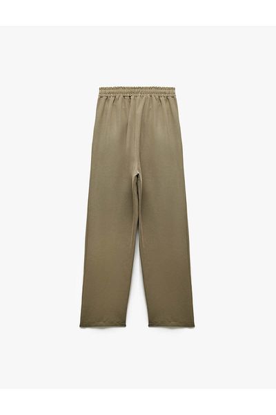 Koton Modal Fabric Blended High Waist Pocket Carrot Cut Jogger Pants