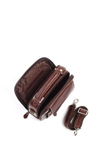 Aka Deri Brown Leather Hand and Shoulder Bag - 305 61