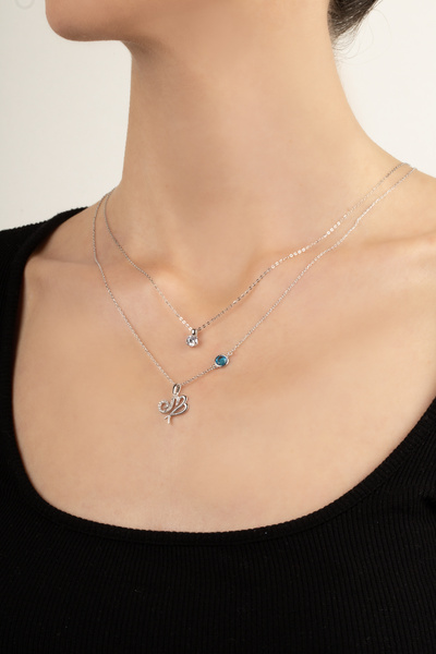 So CHIC... Zodyak Koleksiyonu Başak Burcu 18 Ayar Sarı Altın Kaplama 46 Cm Gümüş Kolye