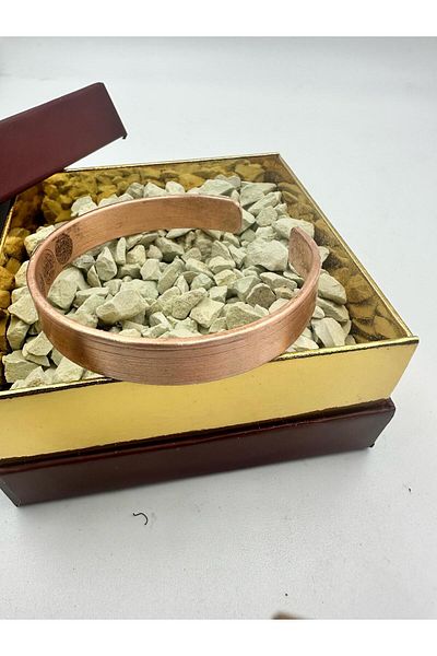 KAVELE Pure Copper Bracelet with Magnetized Zeolite Neutralization Sand Stone