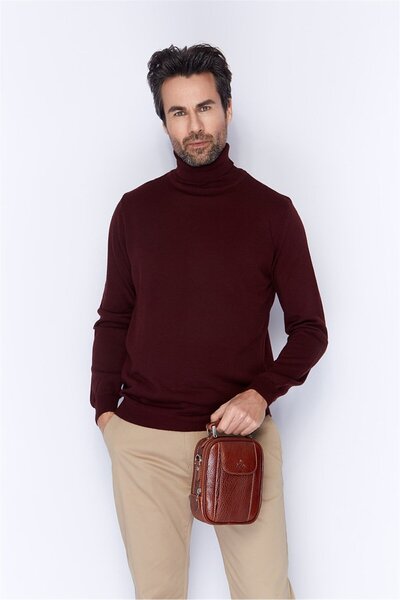 Aka Deri Shiny Tan - Leather Portfolio Bag 342