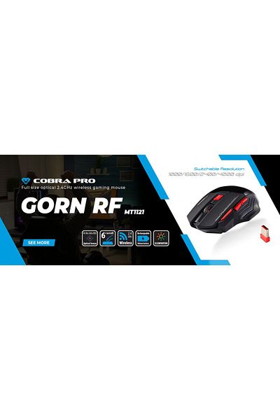 Mediatech Mouse optic Gaming Reincarcabil Media-Tech COBRA PRO GORN RF MT1121, Wireless, Iluminat Negru