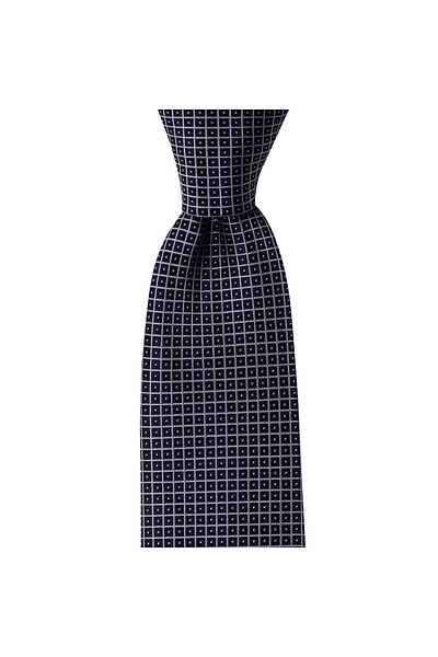 1001 Kravat Navy Blue Patterned 8 cm Wide Tie