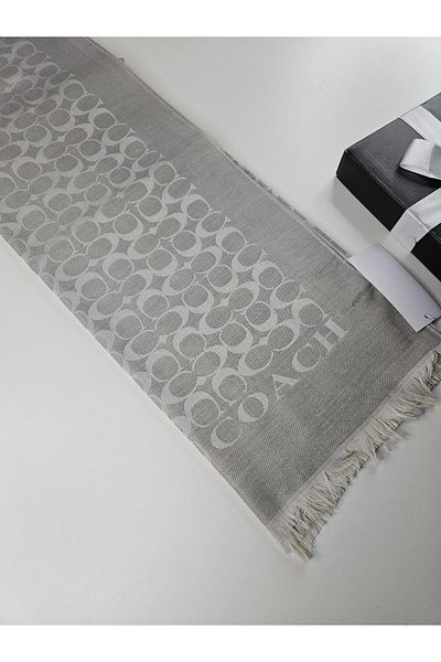 Webinay Home C Pattern Cotton Silk Wool Shawl 4 Seasons Double-Sided
