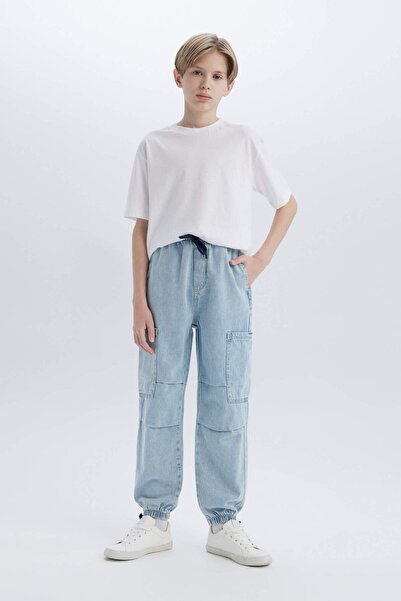 DeFacto Pantaloni de blugi pentru băiat albastru deschis D6821A8/NM39