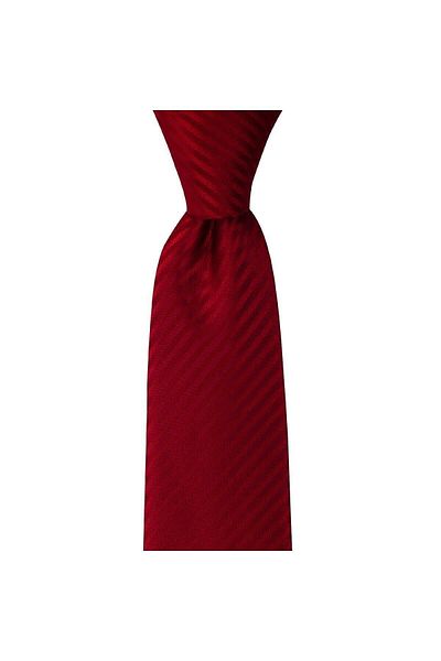 1001 Kravat Red Striped 8 cm Wide Tie