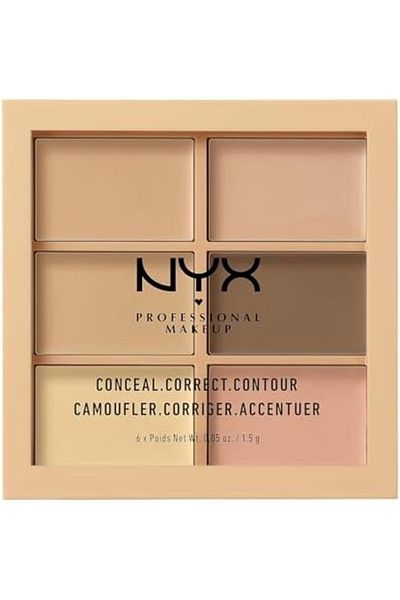 NYX Professional Makeup Conceal, Correct, Contour Palette, Light, 0.05 Ounce