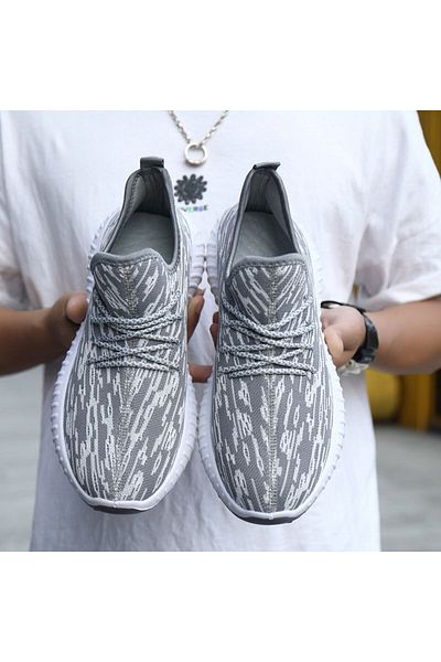 Muchmy Lace Closure Outdoor Sports Running Gray Sneakers Lightweight Men Sneakers