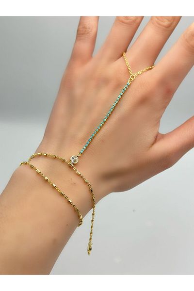 MyladyAccessoriess Steel Shahmeran with Blue Waterway Detail