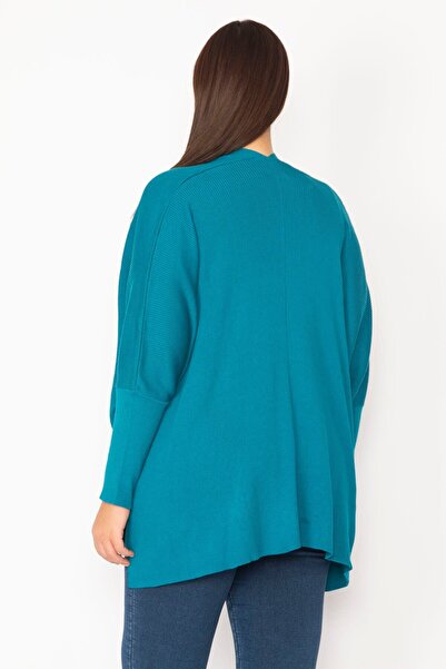 Şans Γυναικεία πλεκτή ζακέτα 65N28351 με λεπτομερή λεπτομέρεια σε συνθετικό μέγεθος