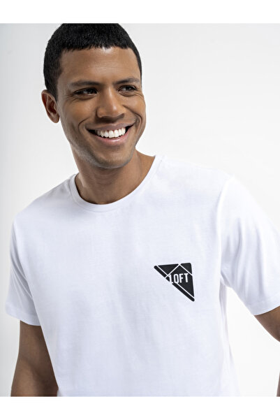 Loft Λευκό ανδρικό μπλουζάκι LF2035802