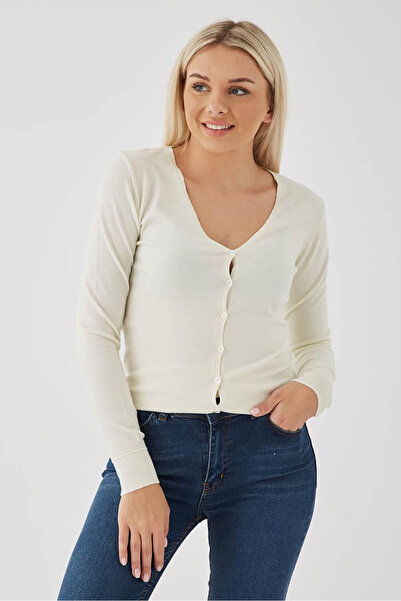 Fashion Friends Ecru Women's Cardigan 24K0781K1