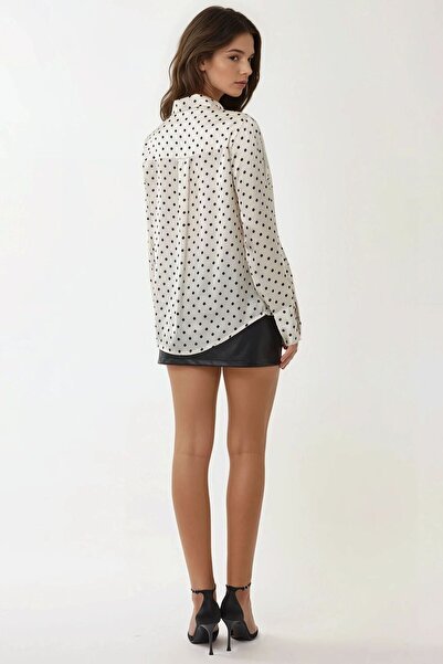 Hiccup Cămașă din satin din șifon cu buline