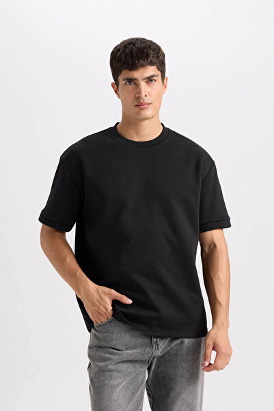 DeFacto Čierne pánske tričko B6494AX/BK81