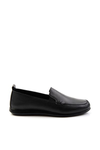 Bambi Black Leather Women's Casual Shoes K 01331041703