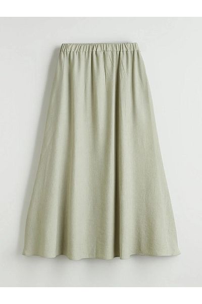 LC Waikiki Lcw Vision Green Elastic Waist A-Line Skirt