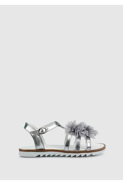 Kiddo Silver Girl's Flat Sandals