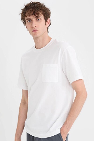 DeFacto Bărbat alb tricou D7931AX/WT34