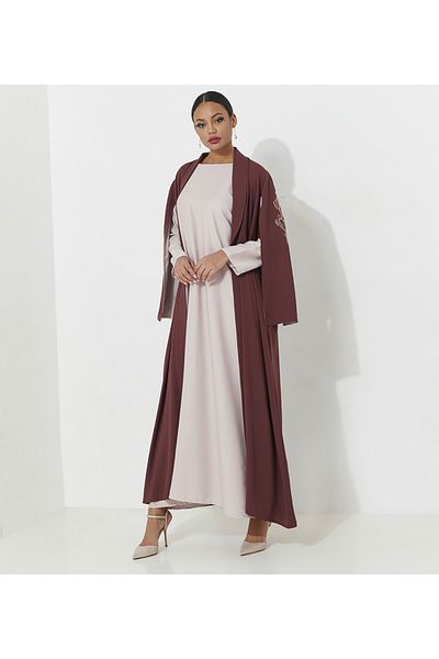 Rosette Abaya Maroon Royal