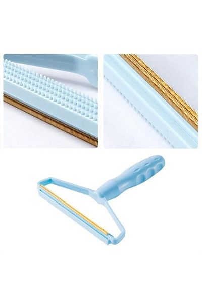 Mu Art Ahşap Mrt Double-Sided Clothes Sweater Plastic Fabric Lint and Lint Remover Collector Portable