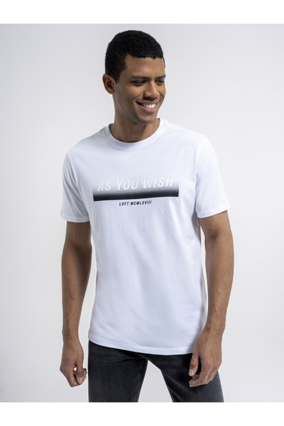 Loft Λευκό ανδρικό μπλουζάκι LF2034028