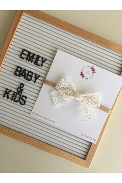 Dantel Kurdele Bebek Saç Bandı