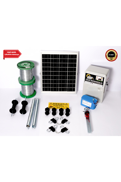 Uğur Mühendislik Mersin Elektrikli Çit (12A LiFePO Set-5) Domuz Ayı Kovucu 25...