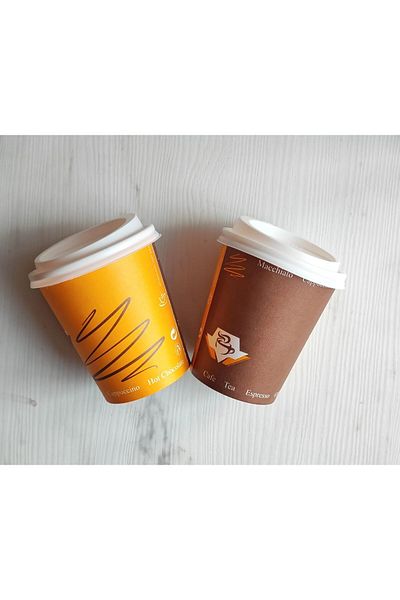 STOREMAX 8 oz Paper Cup with Lid 100 Pieces Cups + 100 Pieces Lids Elzfrntr 1127478
