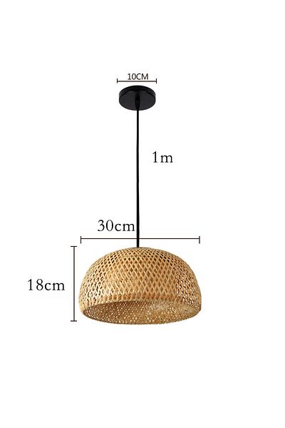 STDJHong A Style 02 Hand Knitted Chinese Style Weaving Hanging Lamps 18/19/30cm Bamboo Pendant Lamp Restauran