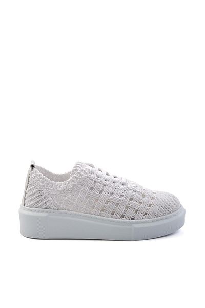 Bambi White Leather Women's Sneaker K 01303018616
