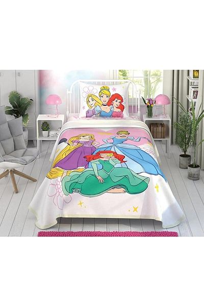 LUXE 1000040094002 Princess Cotton Licensed Pique Set, Multicolor Lxshp 1055529