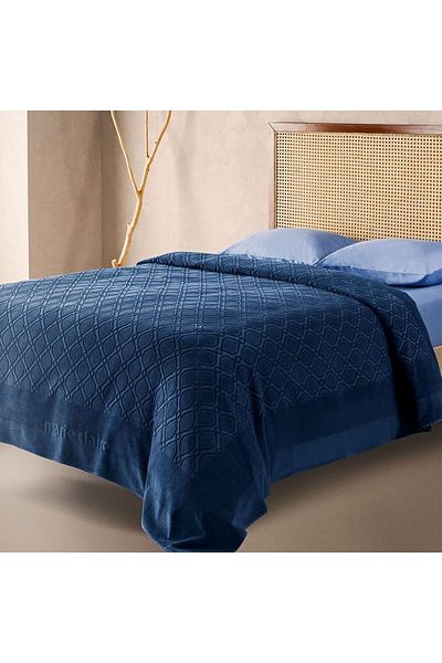 STOREMAX Ezg Claire Agusto Single Bedspread Navy Blue Mc 060589   Ezsnshop 1065757