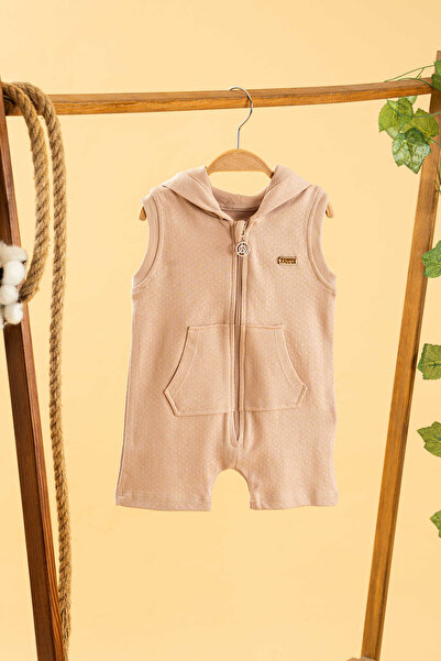 bombe Kız Erkek Bebek Çocuk Ten Kapüşonlu Rahat Tulum Pamuklu Trend Moda Alt Üst Takım